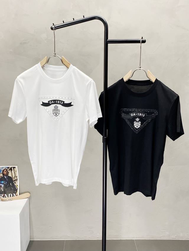 Prada exclusive exclusive for new original men's casual short-sleeved shirt, hig