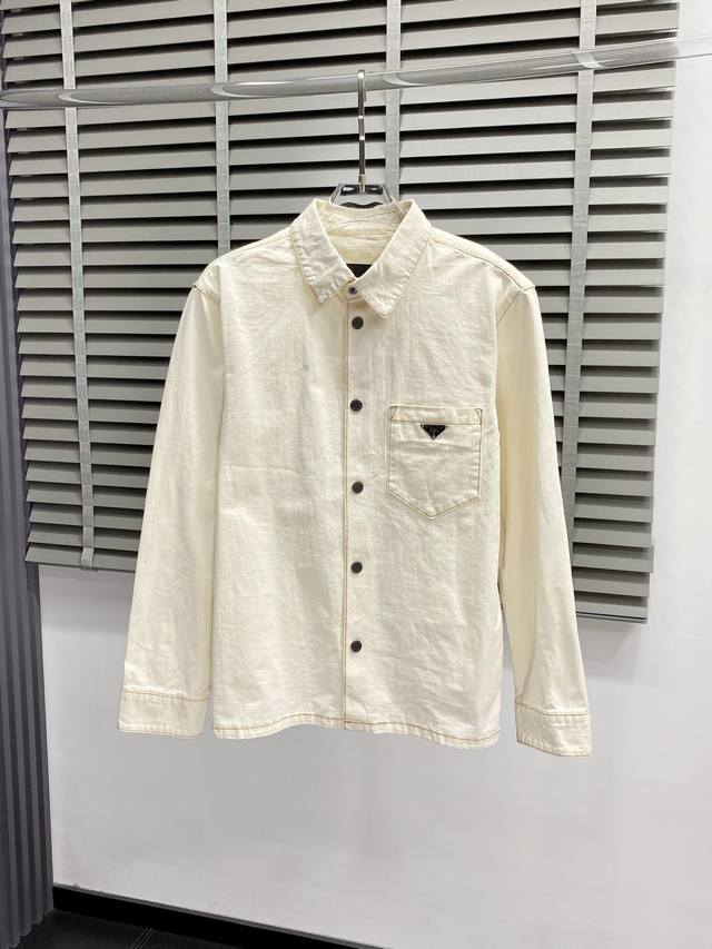 Prada exclusive new original men's casual denim jacket for spring and autumn, br