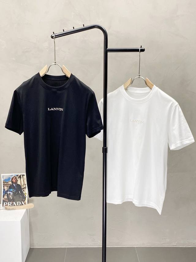 Lanvin exclusive new original men's casual short-sleeved high-end high version f