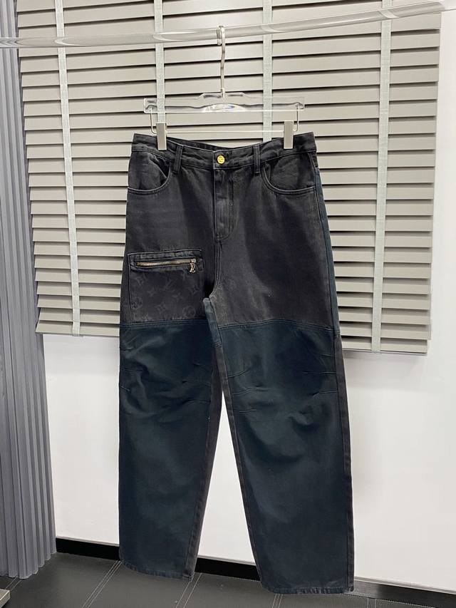 Louis Vuitton exclusive, new high-end version of casual wide-leg denim pants! M
