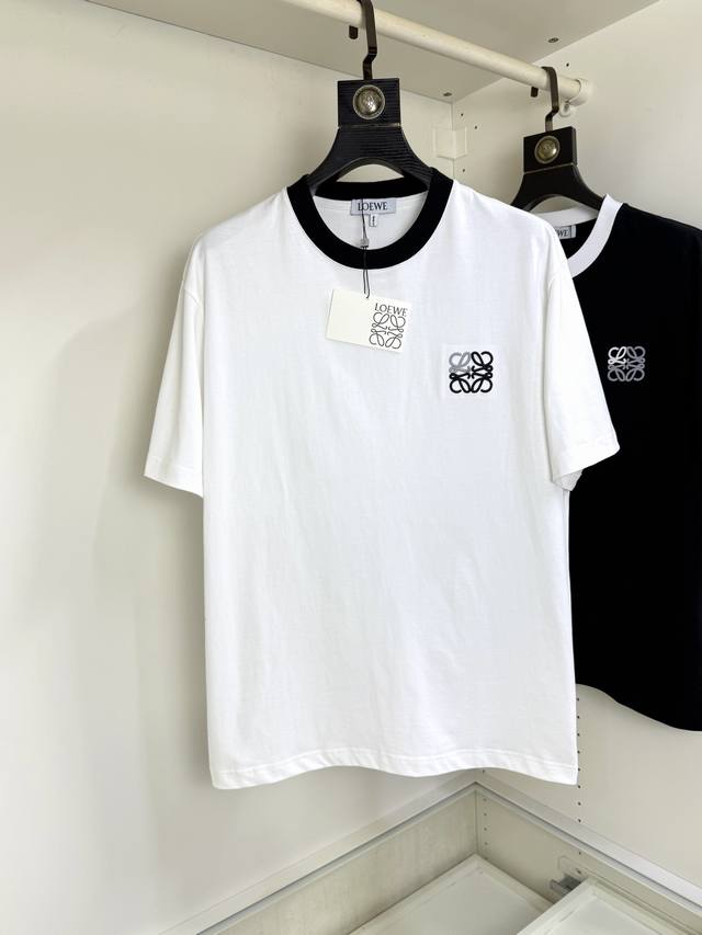 High-end Loewe top-of-the-line round-neck casual short-sleeved top-of-the-line
