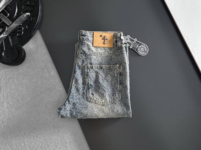Ch Chrome Hearts Loose Straight-Leg Retro Gradient Jeans are a must-have for str