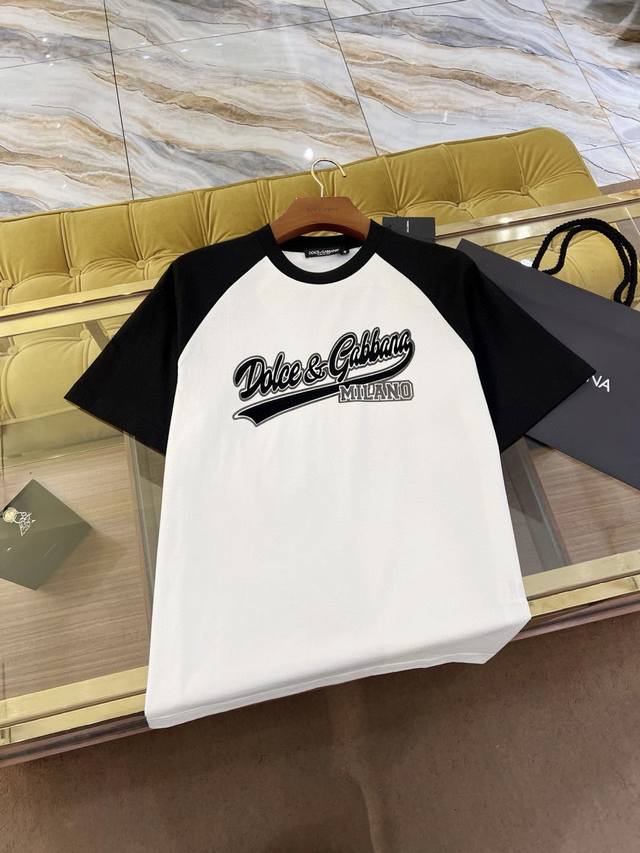 2025Ssdg Latest T-shirt with raglan sleeves, perfect color matching design, floc