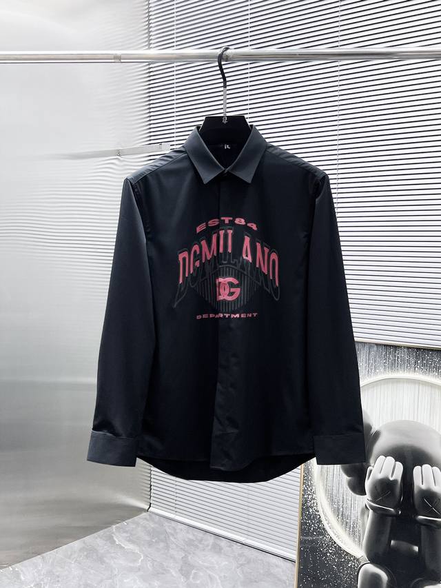 Dolce & Gabbana's new long-sleeved shirt, a high-end version! Custom-made fabric