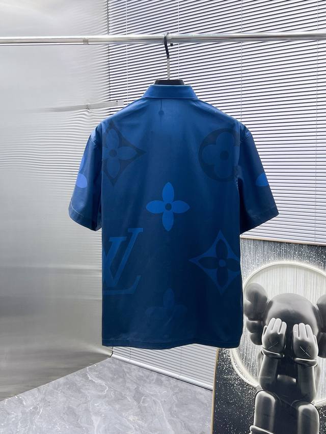 Louis Vuitton Lv 2025Ss new men's short-sleeved shirt, a high-end version! Cust