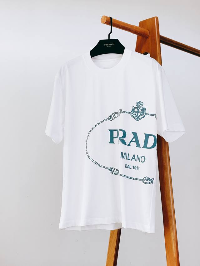 Prada's new casual printed T-shirt from the Prada 2025 Spring/Summer collection.