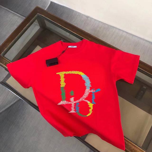 Dior Men's Casual Short-Sleeved T-shirt, a 2025 Spring/Summer new arrival. Cust