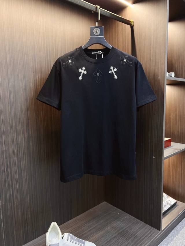 Chrome Hearts 25Ss new classic embroidered short-sleeve top, a celebrity style,