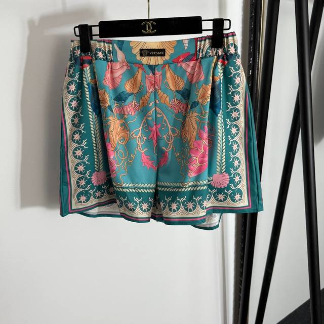 Style No. 20254695 Versac* newest seafood shell print casual shorts, green, S-X