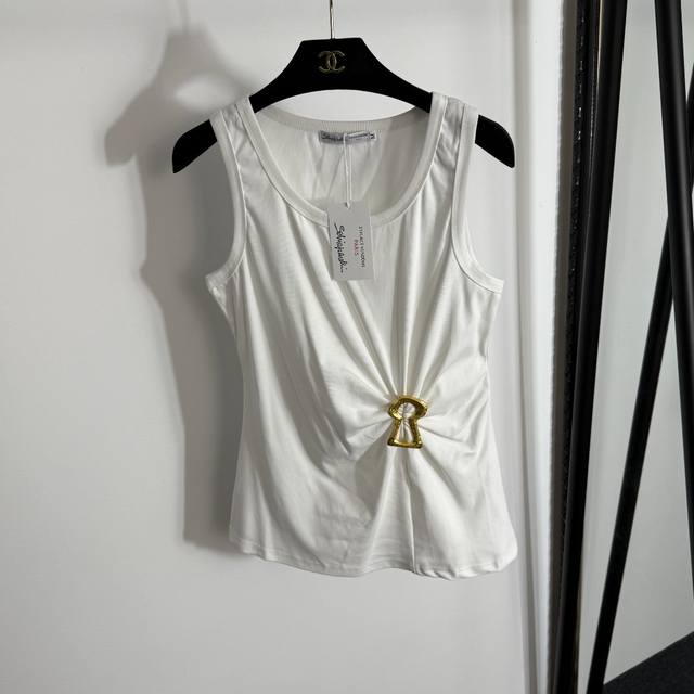 Style No. 20254692 Schiaparell's latest metal lock decorative wrinkled slim-fit