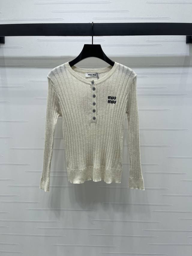 New, original, high-end Miumi* 2025 Early Fall Collection! Semi-open knit long