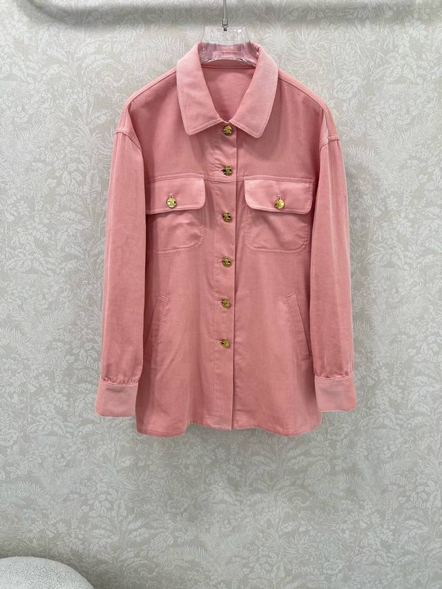 Celin*25's new lapel-shaped, gold-buttoned shirt jacket is perfect for a sweet g