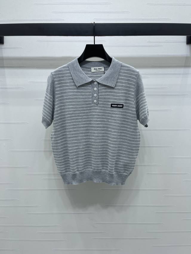 New, original, high-end Miumi* 2025 Early Fall Collection! Contrast-striped lap
