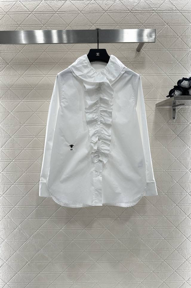 Doo*2025 New Arrival Detachable 3D Lace Ruffle Shirt Custom Yb twill cotton mate