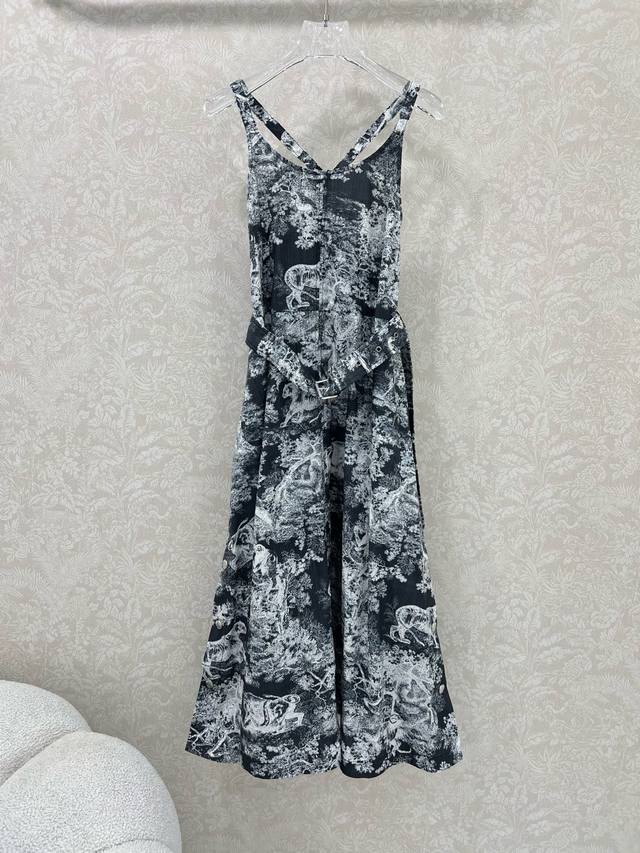 Dio*25 New printed camisole dress, custom-made from imported YB twill cotton, bo