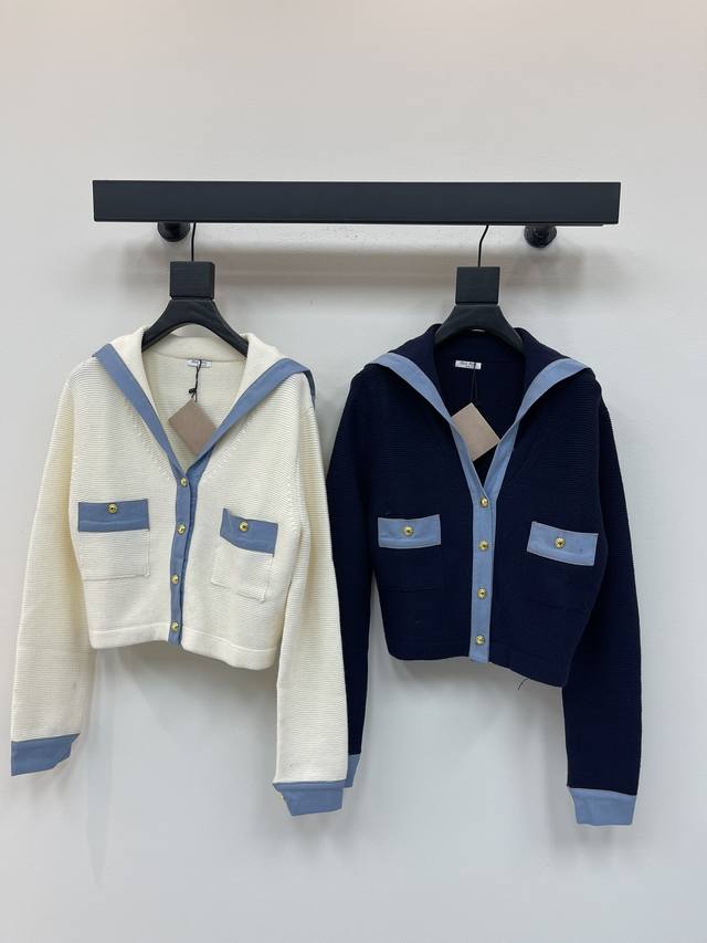 Miumi*25's new early fall double-pocket shawl-collar knitted cardigan! Custom-wo