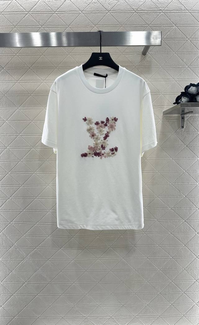 Louis Vuitto*2025 New Arrivals: 3D Floral Lettering. Custom YB imported cotton p