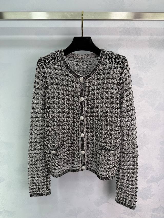 Ch*25 New Early Fall hollow knit cardigan with exquisite lace and crochet design