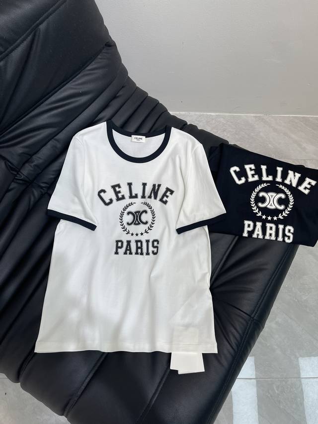 Celin*25 Spring and Summer new letter print short-sleeved T-shirt customized Yb