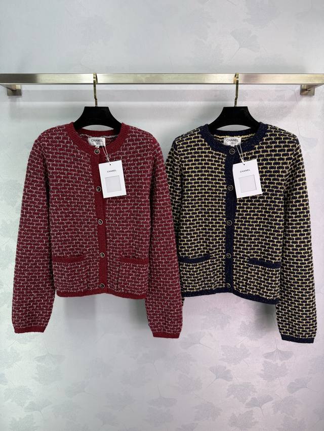 Chane* 2025 Early Fall Collection! Contrast-woven long-sleeved cardigan! Custom-