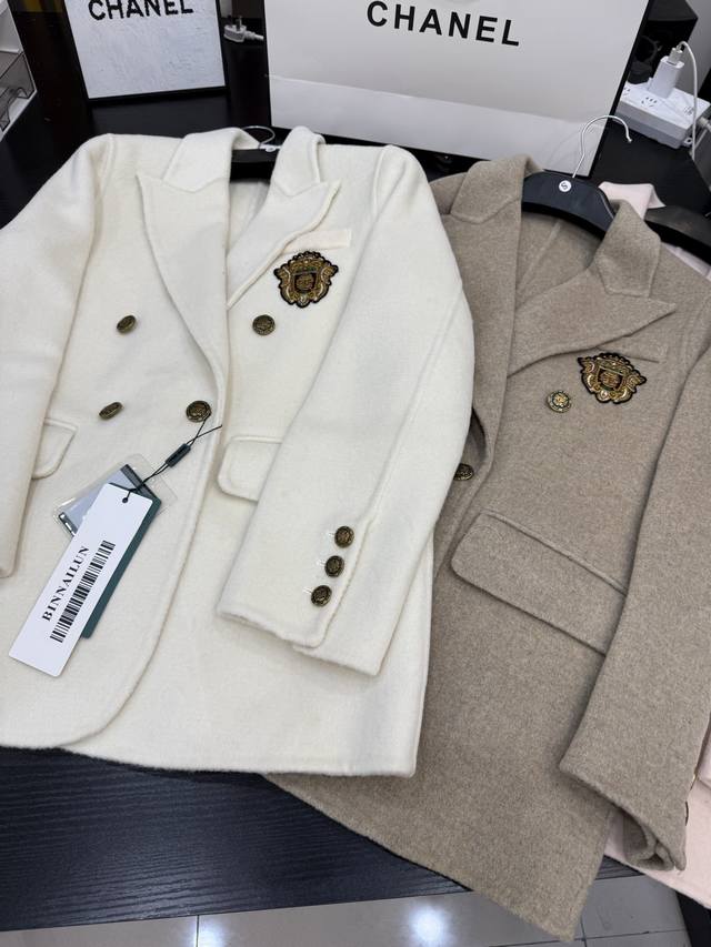Hot-selling double-faced cashmere coat, pure handmade high-end quality Size: Sm