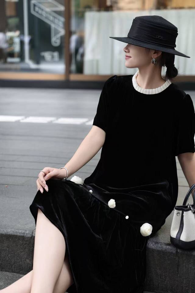 Hot recommendation, heavyweight high-strength 100% silk velvet new summer fashi
