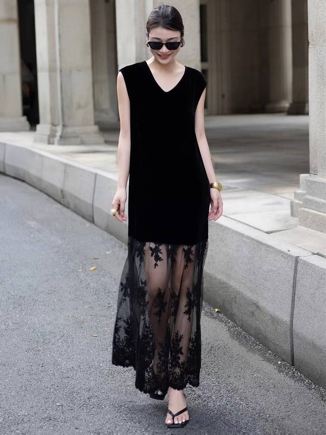 Autumn new light luxury elegant temperament slim dress Smlxl imitation linen fab