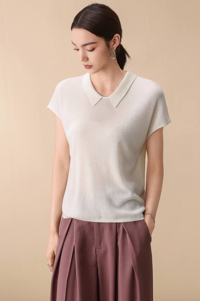 Autumn new 30 wool stand collar short sleeve M-Xl DDD