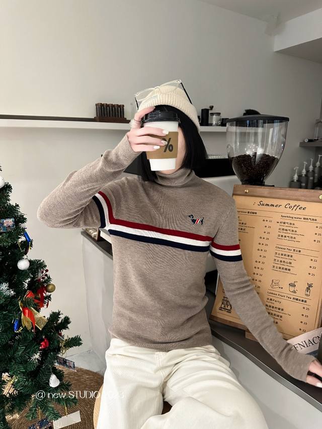 New high collar ultra-fine wool knitted sweater bottoming shirt all-match one s