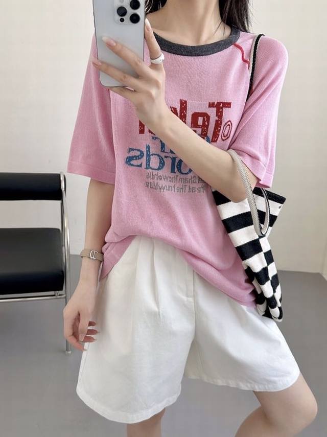 Raglan sleeve printed sweater, new European style, thin style, trendy DDD. Ingr