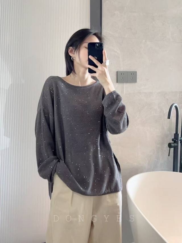 Early autumn silk and linen hot new knitted women's loose one size DDD