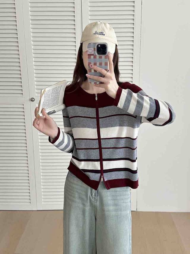 New arrival~Superfine wool double zipper cardigan DDD