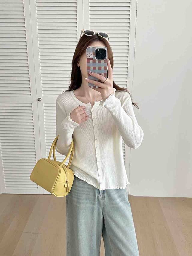 New arrival~Superfine wool ruffled cardigan DDD