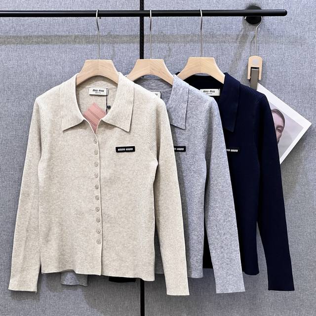 Miumiu 2015S early autumn new lapel cardigan Sml wool DDD
