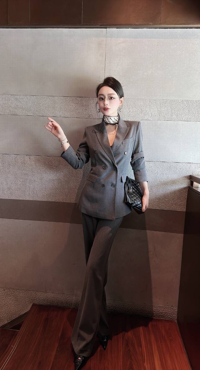 Autumn new high-end brand custom wool blend suit, cool and fashionable, full of