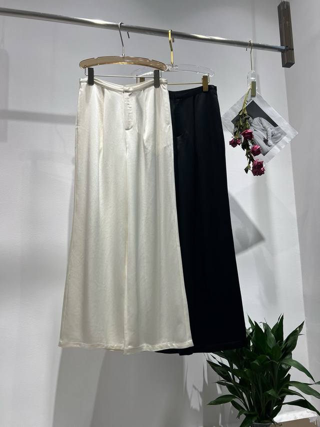 Reorder hot item Imported triacetate wide-leg pants The shape is particularly go