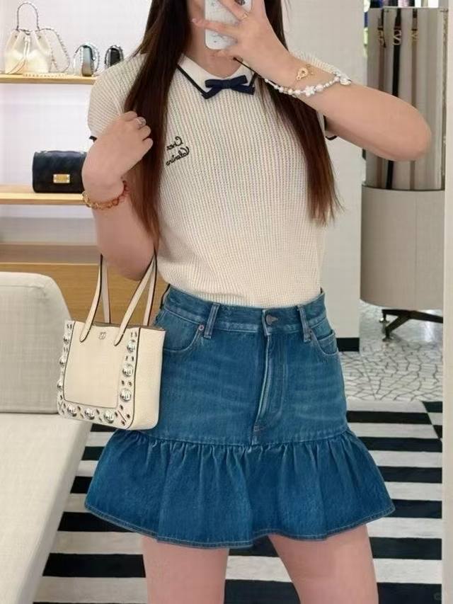 Casual versatile waistcoat short sleeves age-reducing lapel bow knitted one size