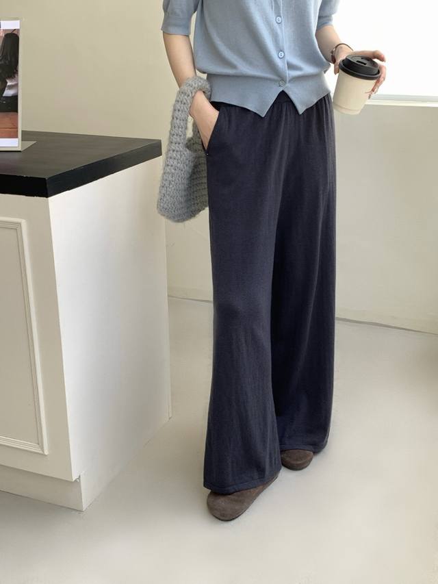 Ml 100% Merino Wool Wide-Leg Pants DDD