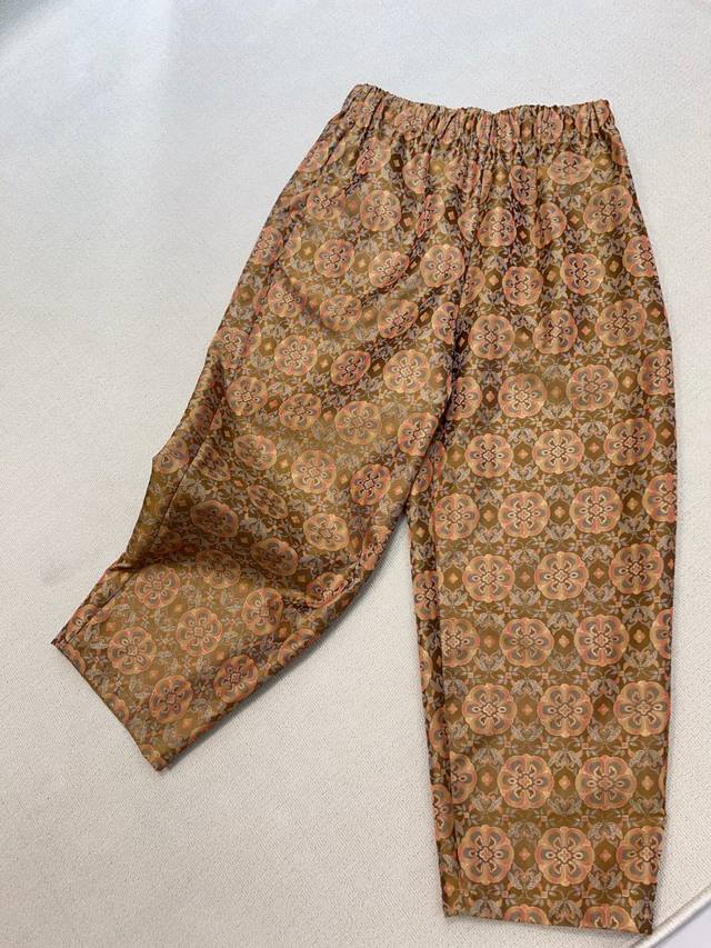 Pants Skirt Silk Brocade Series! Three colors: pink, brown, gray, S Xl DDD
