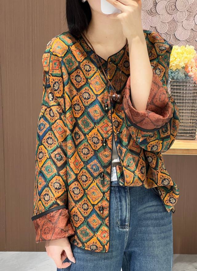 Loose silk shantung yarn coat, delicate and soft fabric, S Xl DDD