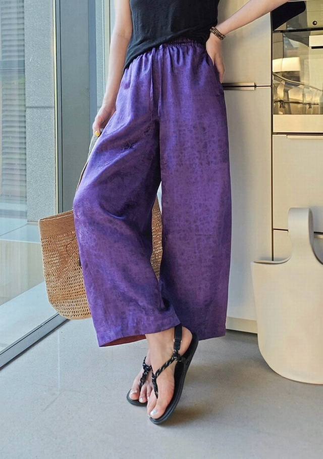 Mainly promote the fortune pants, heavy-duty high-end ink-dyed jacquard shantung