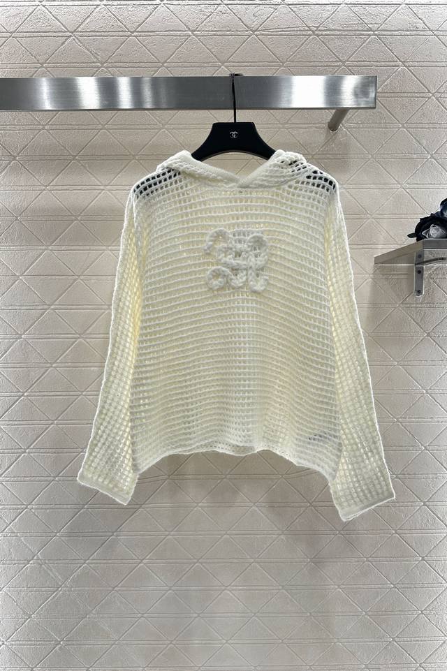 Celin*2025 New Arrivals: Embroidered Hollow Hooded Pullover Cardigan. Custom Yb
