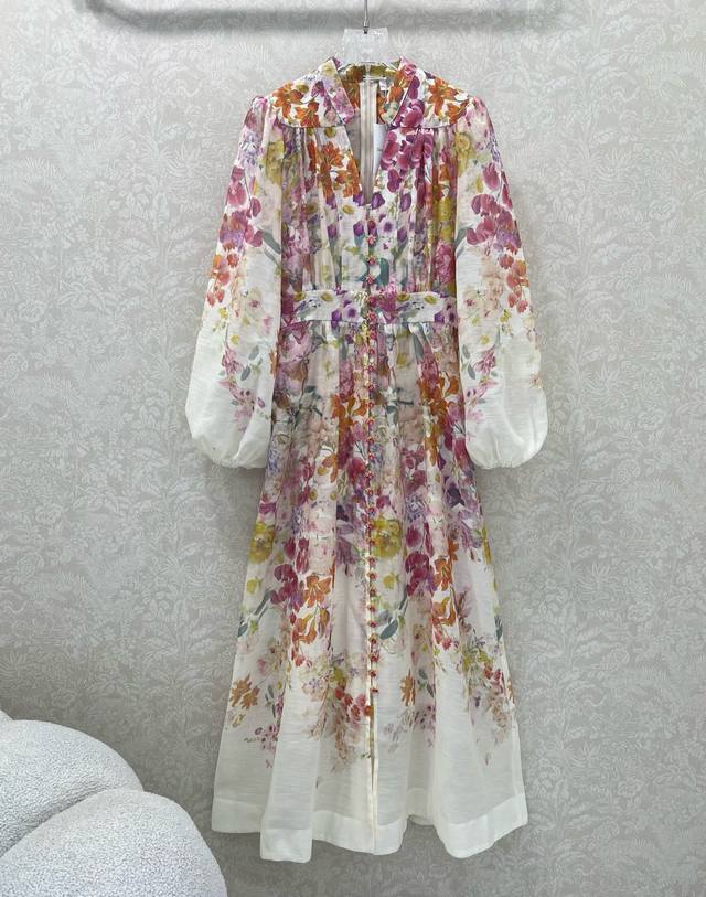 Zimmerman*'s new V-neck floral dress from 2005 is made from a pure cotton blend.