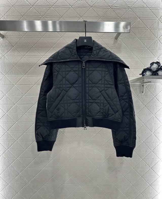 Dio*2025 New Arrival: Diamond-Quilted Large Lapel Quilted Jacket. Custom-Made in