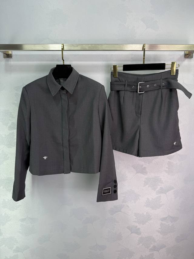 Dio* 2025 Early Fall new lapel long-sleeved jacket and high-waisted shorts set!