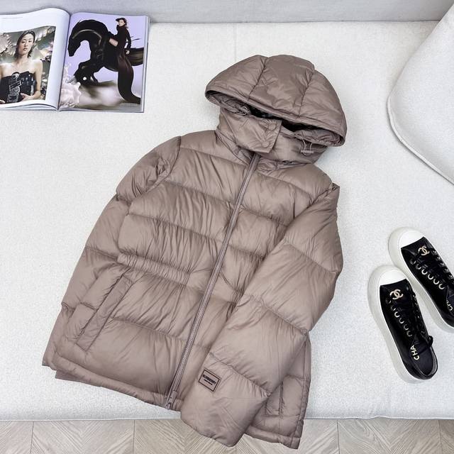 Original quality Bur 25Ss latest fall/winter hooded elastic-waist down jacket.
