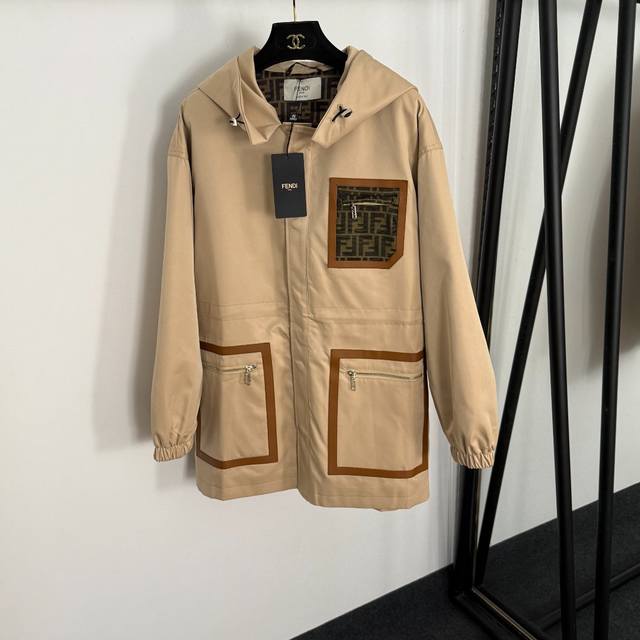 Style No. 20255160 Fend* new monogram F lining with patchwork leather pockets,