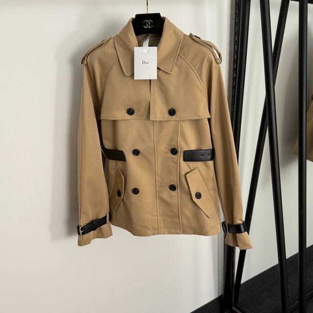 Style No. 20255159 Dio* new retro style leather button waist double-breasted sl