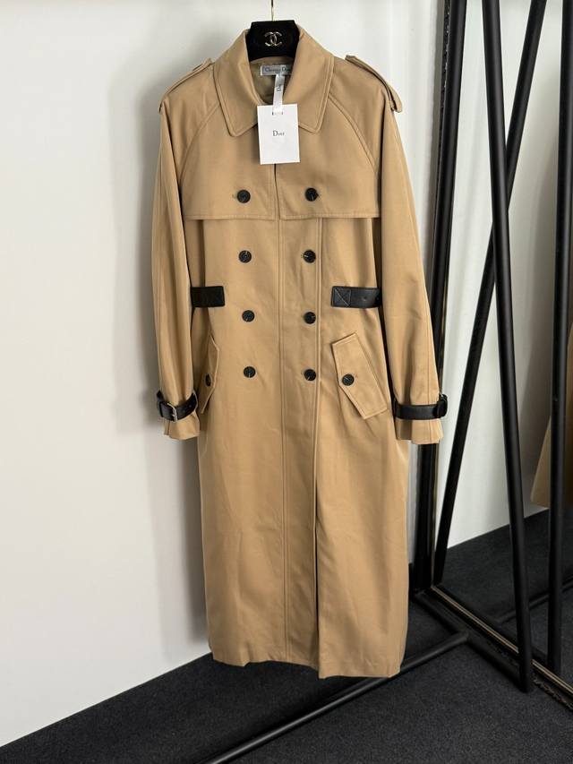 Style No. 20255158 Dio* new retro style double-breasted slim-fit trench coat wi