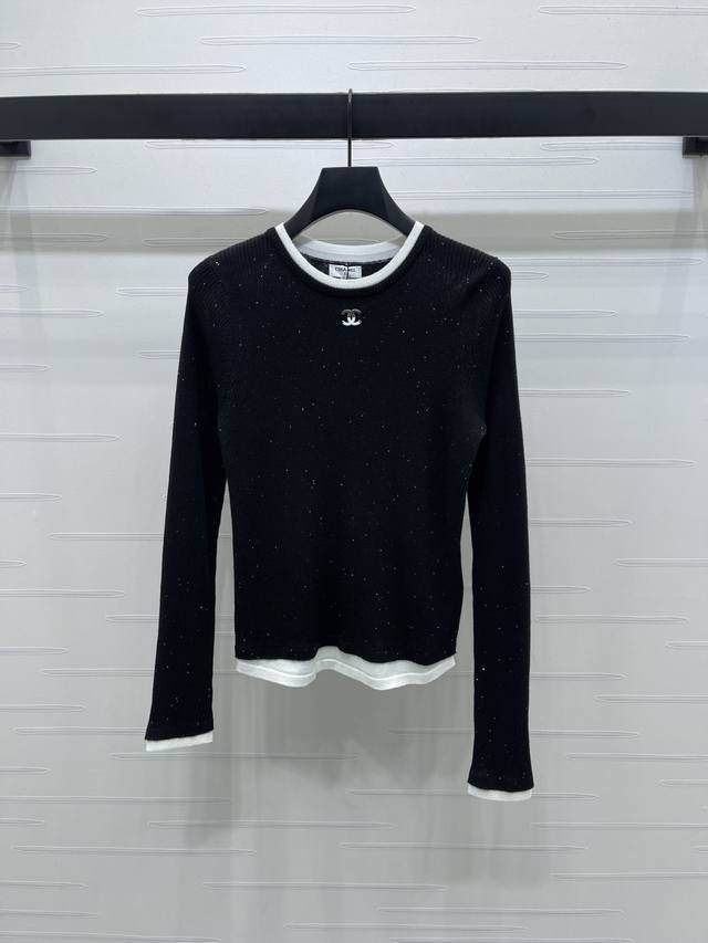 New, original, high-quality Chane* 2025 Early Fall collection! Sequined knit lo